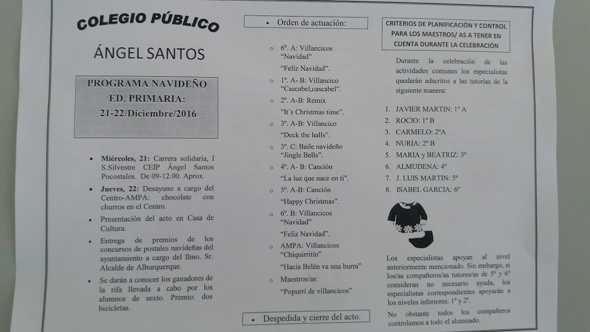 PROGRAMA NAVIDEÑO 2016