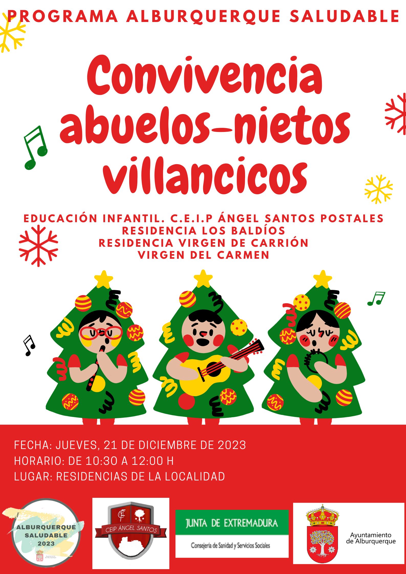Póster (vertical) Concurso de villancicos dibujo niños disfraz verde (1).jpg