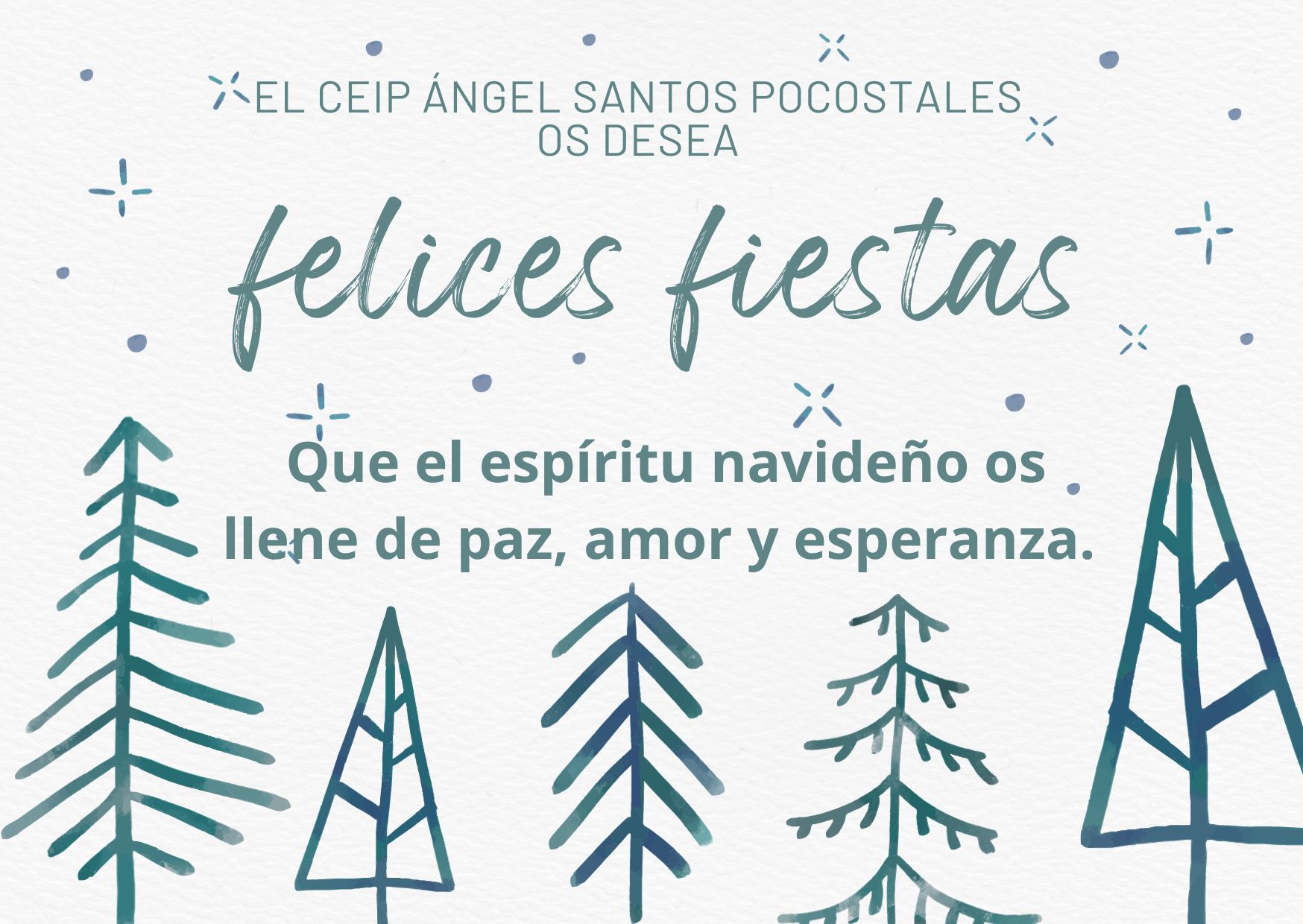 Tarjeta Horizontal Felicitación Feliz Navidad y Próspero Año Nuevo Acuarela Azul.jpg