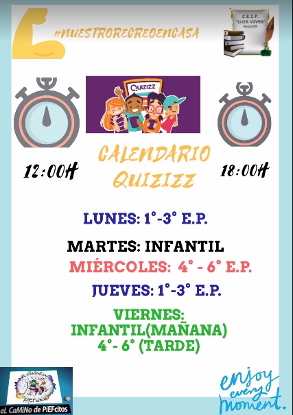 QUIZIZZ Calendario Semanal
