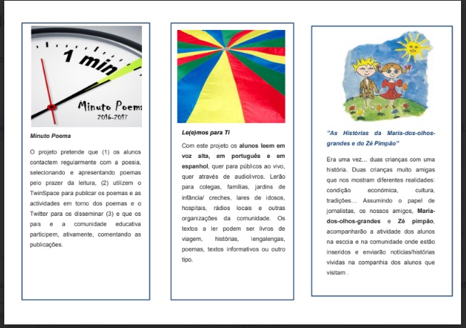 tríptico proyectos e Twinning