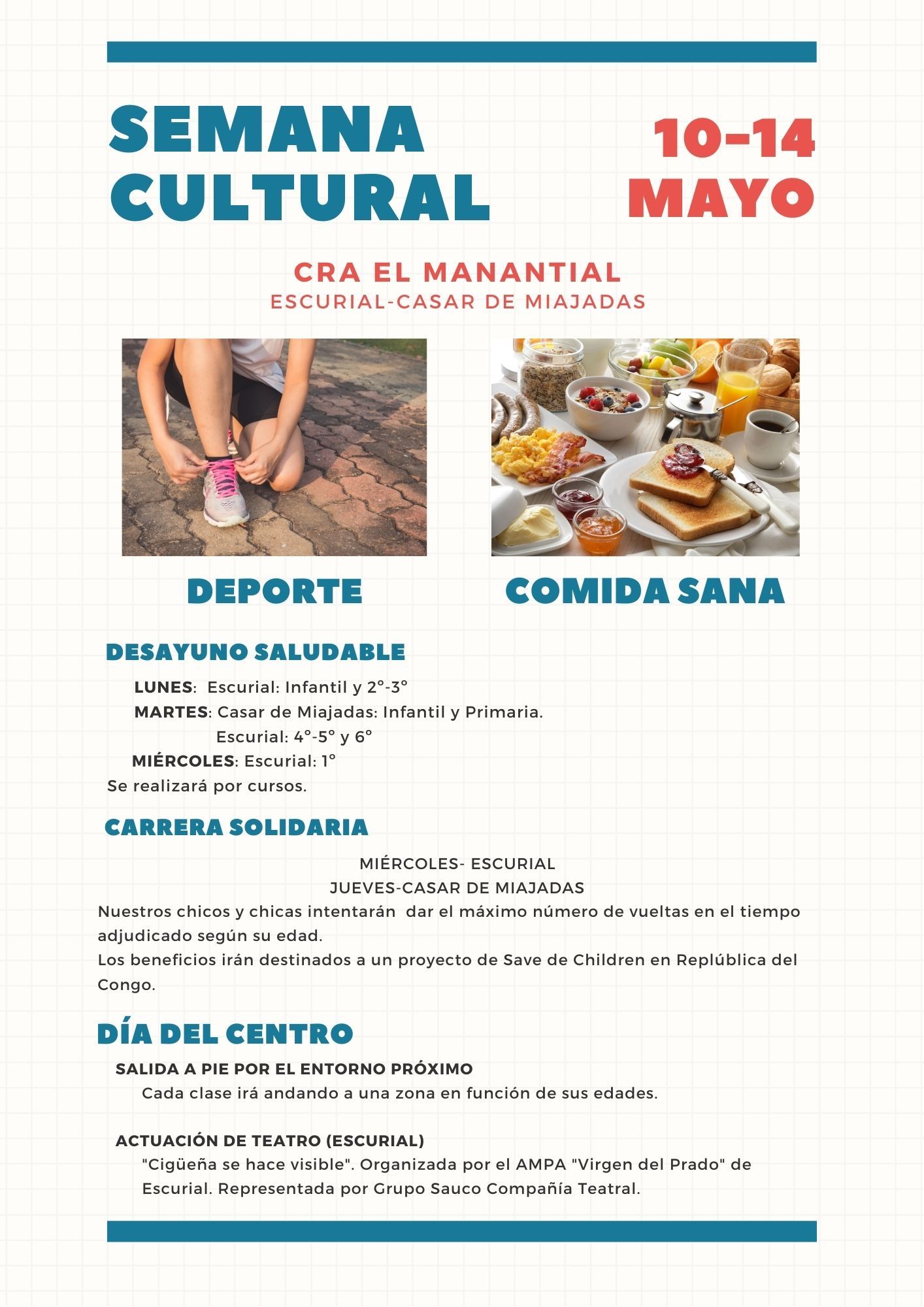 Boletín Clase Papel Azul y Rojo